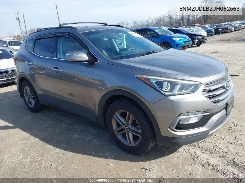 2018 Hyundai Santa Fe Sport 2.4L VIN: 5NMZUDLB2JH062663 Lot: 40898500