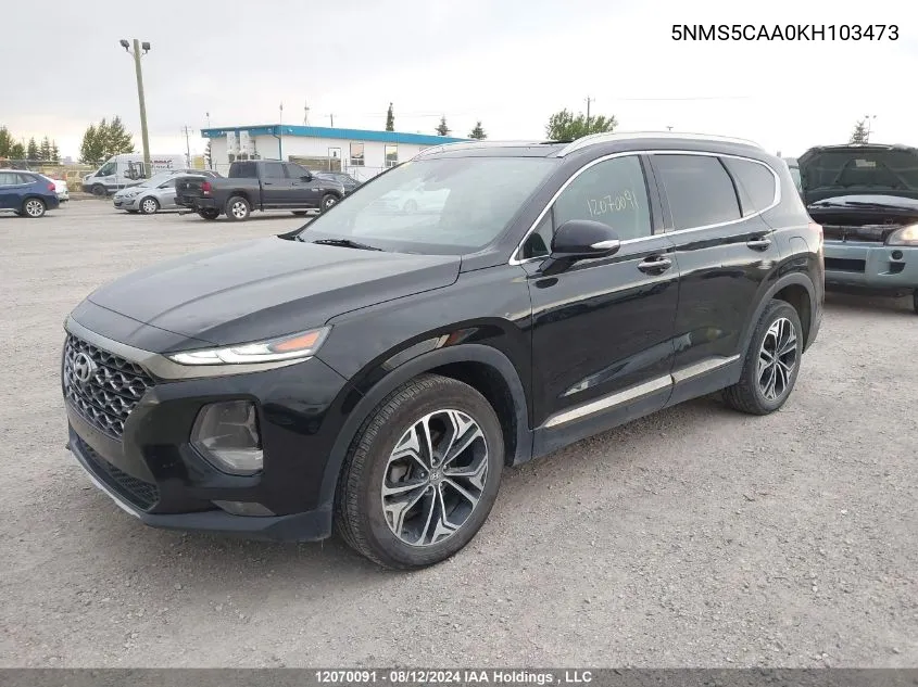 5NMS5CAA0KH103473 2019 Hyundai Santa Fe Limited/Ultimate