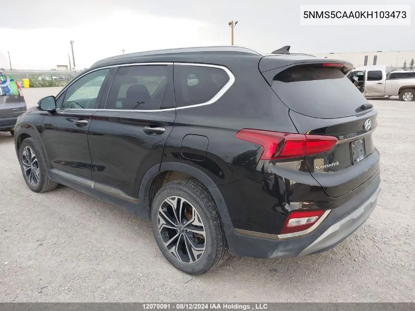 5NMS5CAA0KH103473 2019 Hyundai Santa Fe Limited/Ultimate