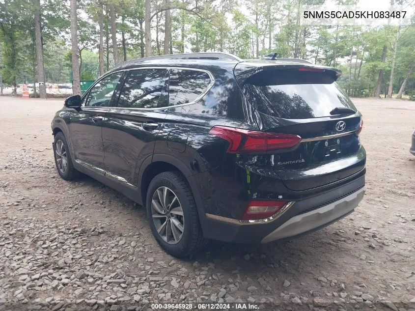 2019 Hyundai Santa Fe Ultimate VIN: 5NMS5CAD5KH083487 Lot: 39645928