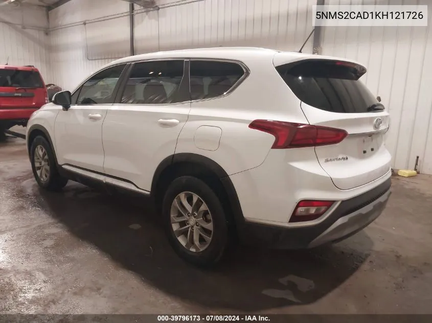 5NMS2CAD1KH121726 2019 Hyundai Santa Fe Se