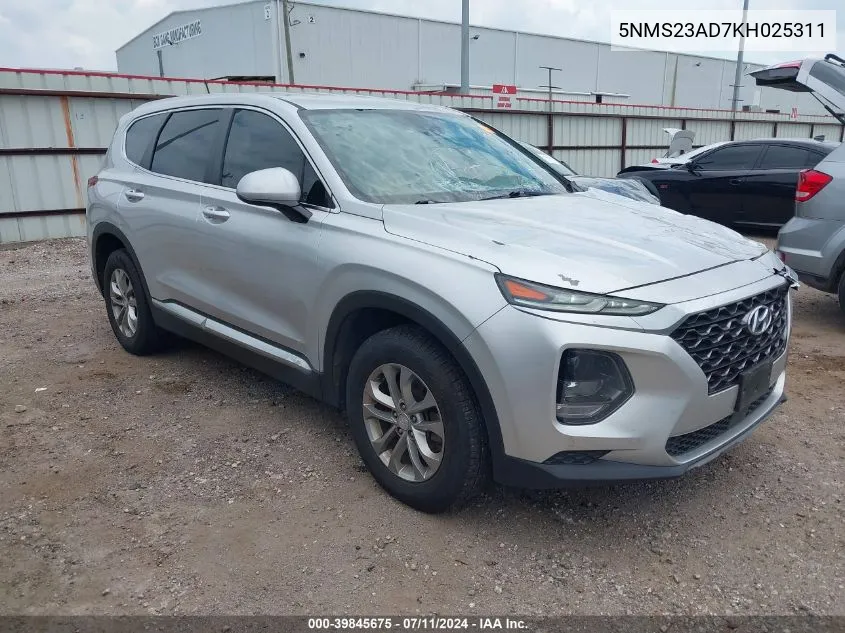 5NMS23AD7KH025311 2019 Hyundai Santa Fe Se