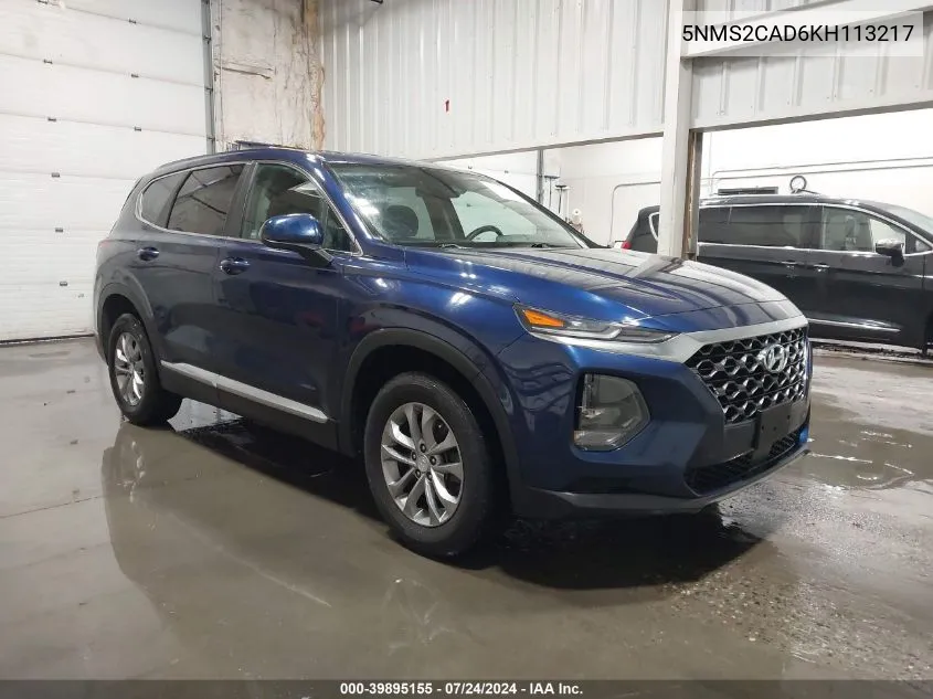 5NMS2CAD6KH113217 2019 Hyundai Santa Fe Se