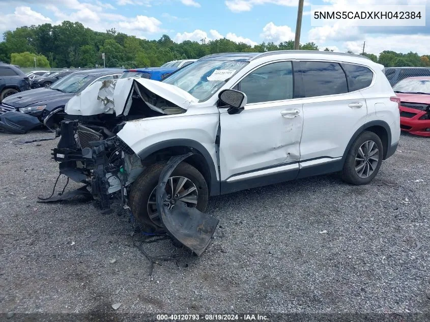 2019 Hyundai Santa Fe Limited VIN: 5NMS5CADXKH042384 Lot: 40120793