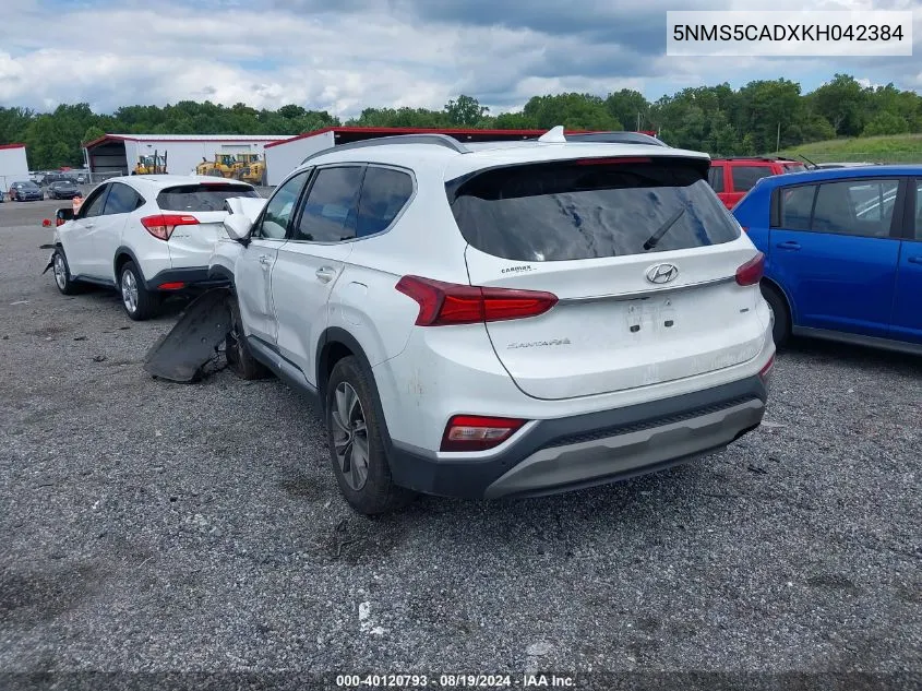 2019 Hyundai Santa Fe Limited VIN: 5NMS5CADXKH042384 Lot: 40120793