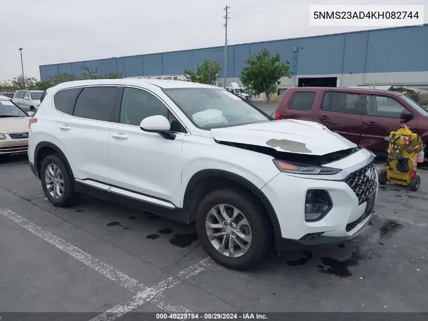 5NMS23AD4KH082744 2019 Hyundai Santa Fe Se