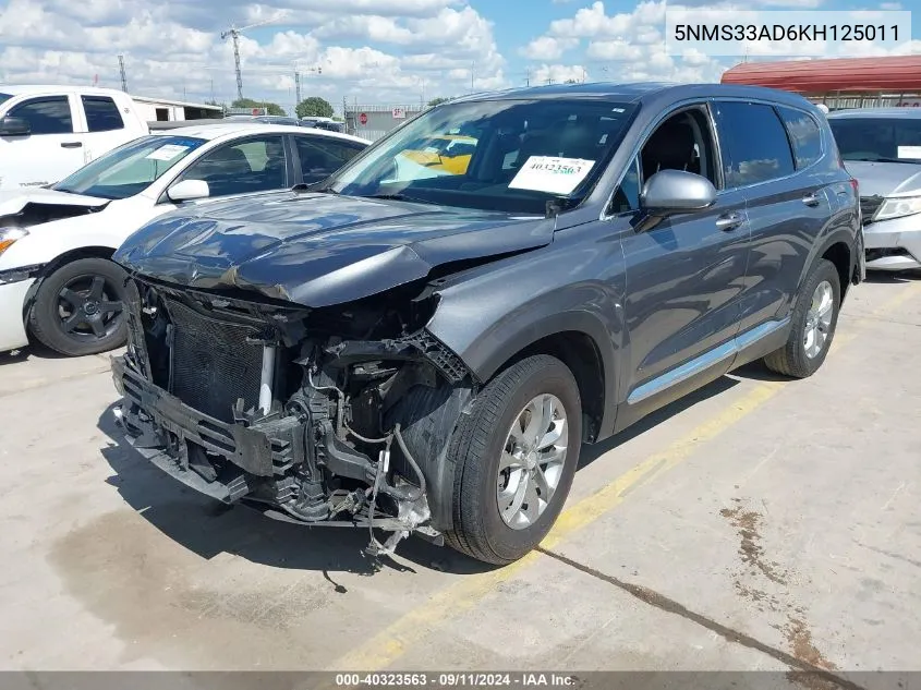 5NMS33AD6KH125011 2019 Hyundai Santa Fe Sel