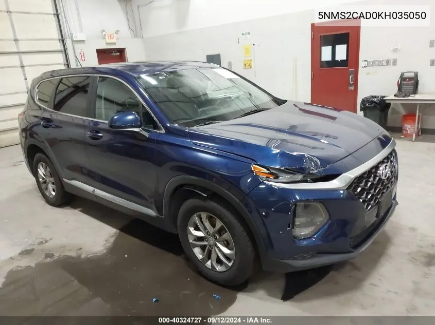 2019 Hyundai Santa Fe Se VIN: 5NMS2CAD0KH035050 Lot: 40324727