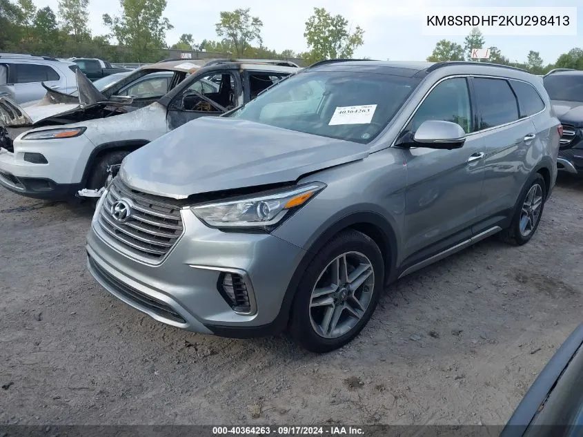 2019 Hyundai Santa Fe Xl Se Ultimate/Limited Ultim VIN: KM8SRDHF2KU298413 Lot: 40364263