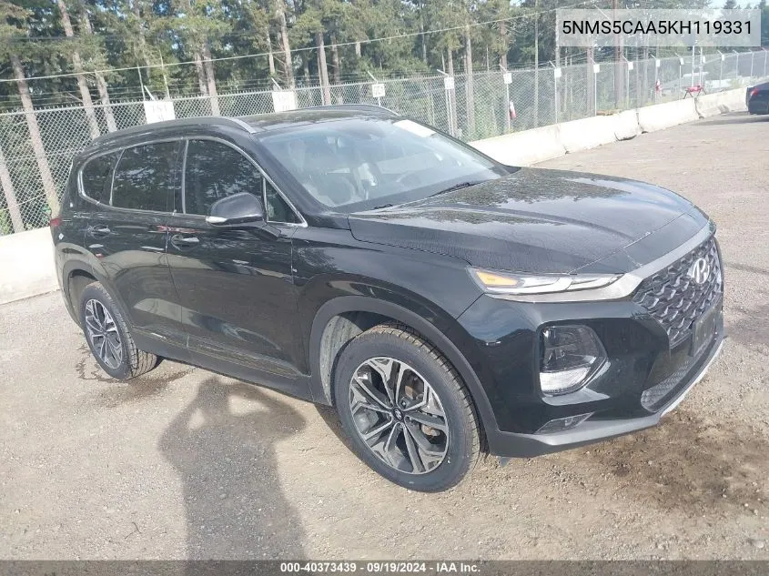 5NMS5CAA5KH119331 2019 Hyundai Santa Fe Limited 2.0T