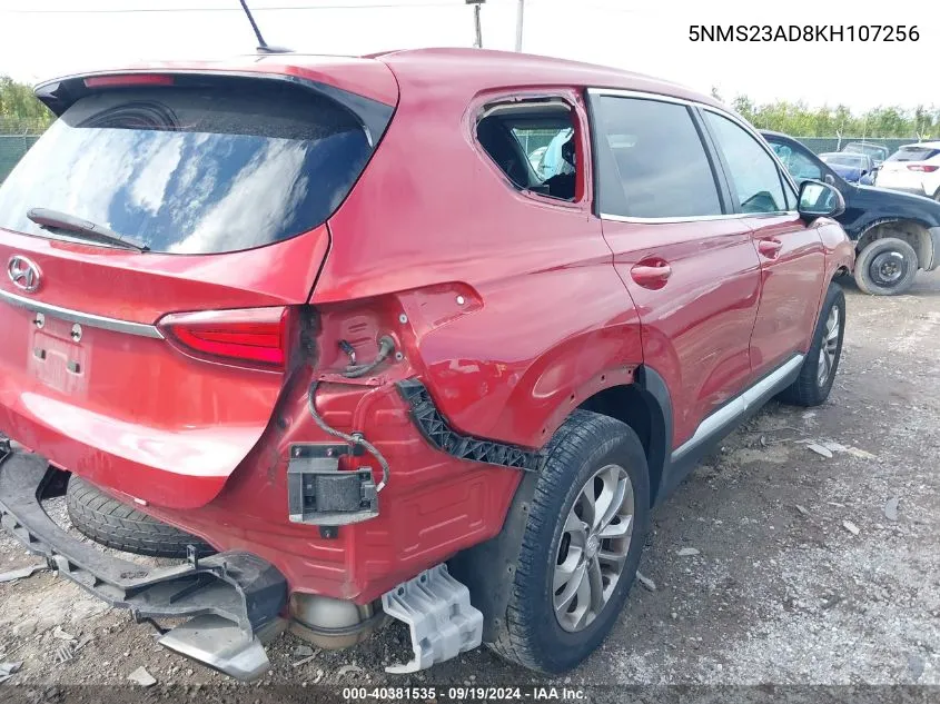 5NMS23AD8KH107256 2019 Hyundai Santa Fe Se