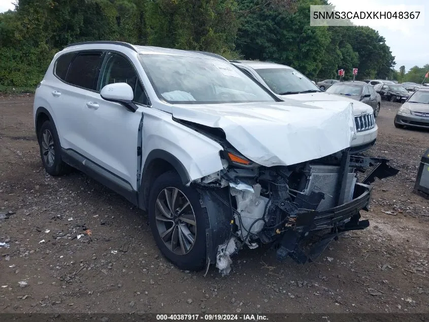 5NMS3CADXKH048367 2019 Hyundai Santa Fe Sel Plus