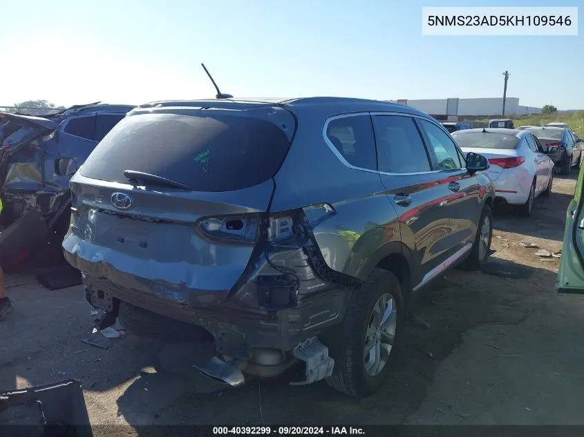 5NMS23AD5KH109546 2019 Hyundai Santa Fe Se