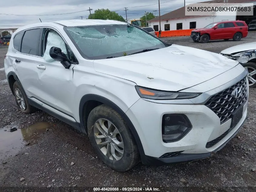 5NMS2CAD8KH075683 2019 Hyundai Santa Fe Se