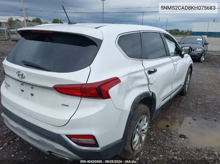 5NMS2CAD8KH075683 2019 Hyundai Santa Fe Se