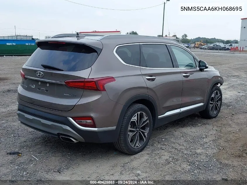 5NMS5CAA6KH068695 2019 Hyundai Santa Fe Ultimate 2.0T