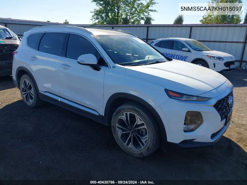 5NMS5CAA7KH015097 2019 Hyundai Santa Fe Limited 2.0T