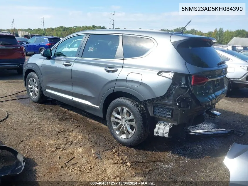 5NMS23AD5KH084390 2019 Hyundai Santa Fe Se