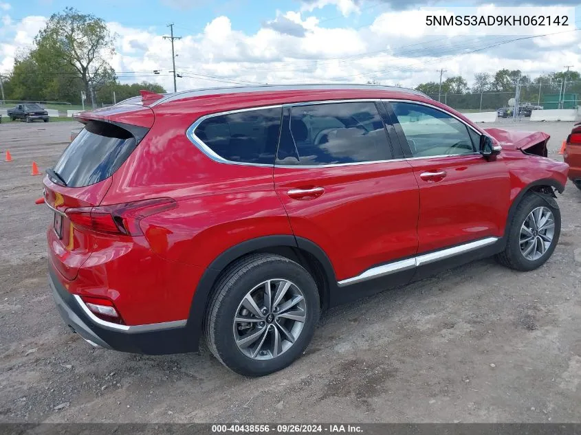 5NMS53AD9KH062142 2019 Hyundai Santa Fe Ultimate