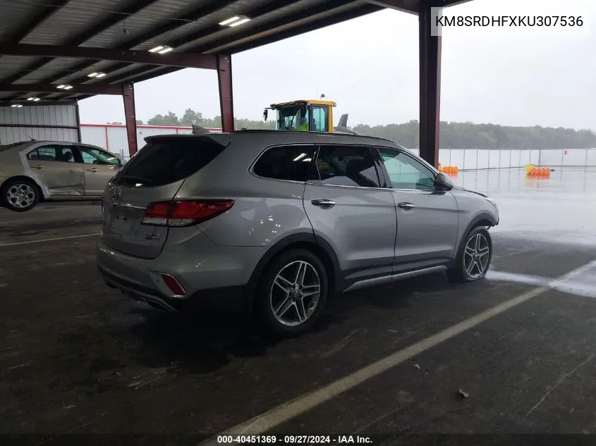 KM8SRDHFXKU307536 2019 Hyundai Santa Fe Xl Limited Ultimate