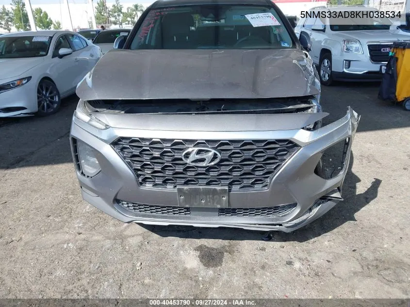 5NMS33AD8KH038534 2019 Hyundai Santa Fe Sel