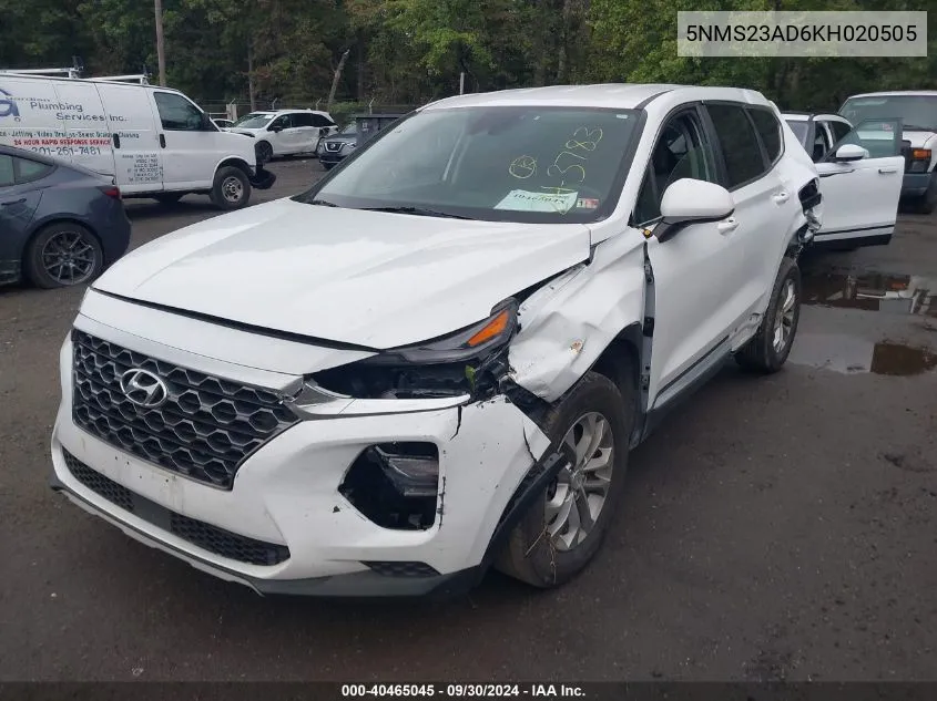 5NMS23AD6KH020505 2019 Hyundai Santa Fe Se