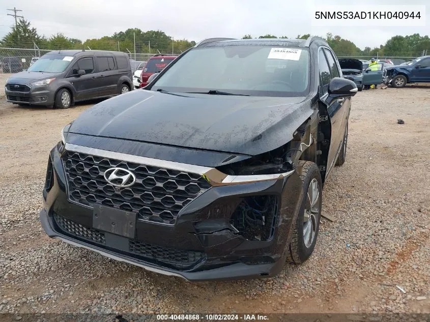 2019 Hyundai Santa Fe Ultimate VIN: 5NMS53AD1KH040944 Lot: 40484868