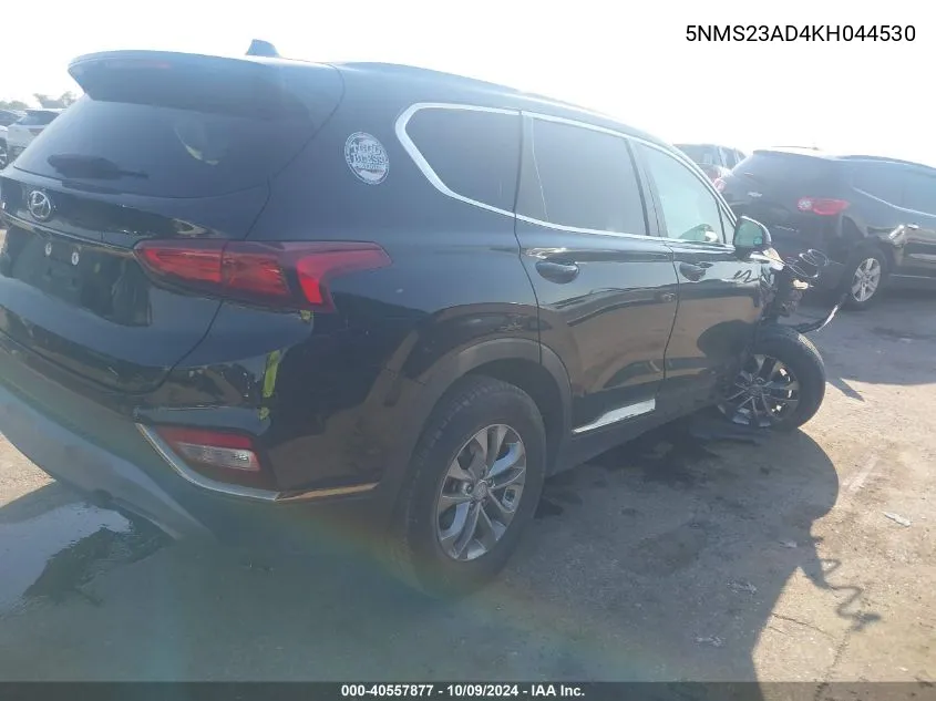 2019 Hyundai Santa Fe Se VIN: 5NMS23AD4KH044530 Lot: 40557877