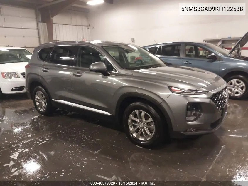 5NMS3CAD9KH122538 2019 Hyundai Santa Fe Sel