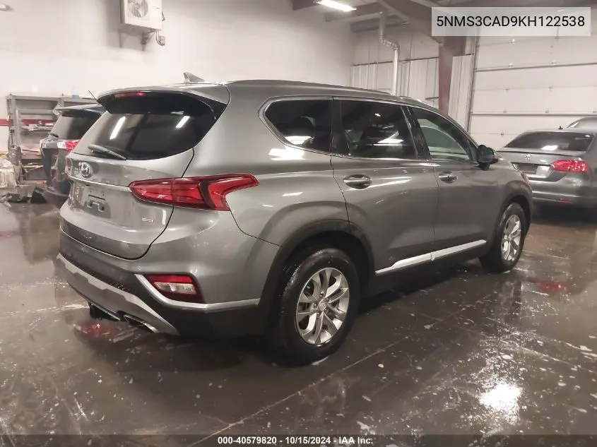 5NMS3CAD9KH122538 2019 Hyundai Santa Fe Sel