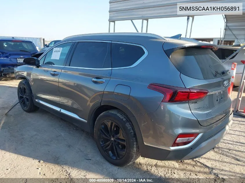 2019 Hyundai Santa Fe Limited/Ultimate VIN: 5NMS5CAA1KH056891 Lot: 40580509