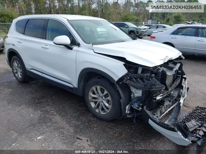 5NMS33AD2KH036455 2019 Hyundai Santa Fe Sel/Sel Plus