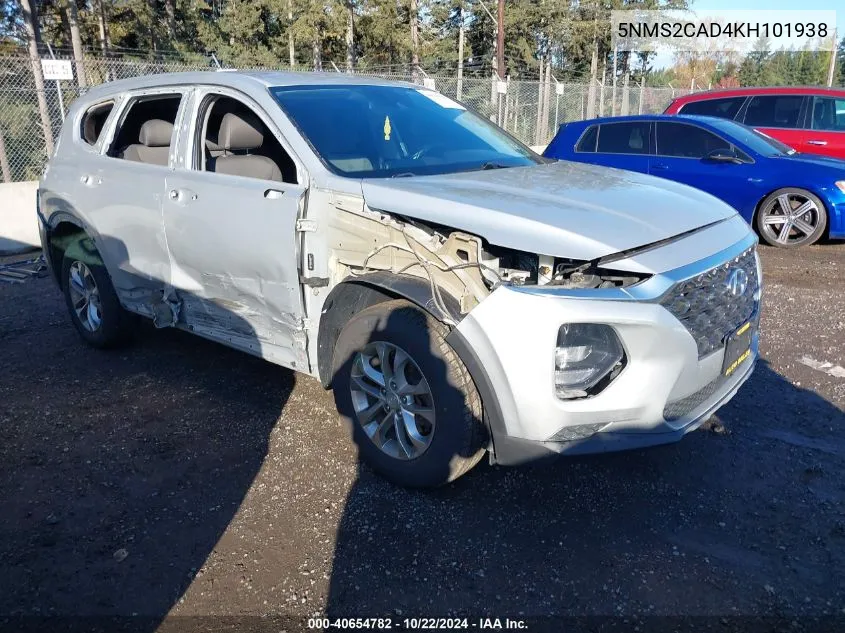 5NMS2CAD4KH101938 2019 Hyundai Santa Fe Se