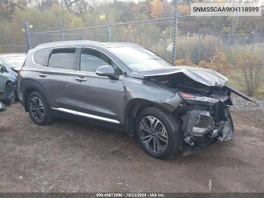 5NMS5CAA9KH118599 2019 Hyundai Santa Fe Limited 2.0T