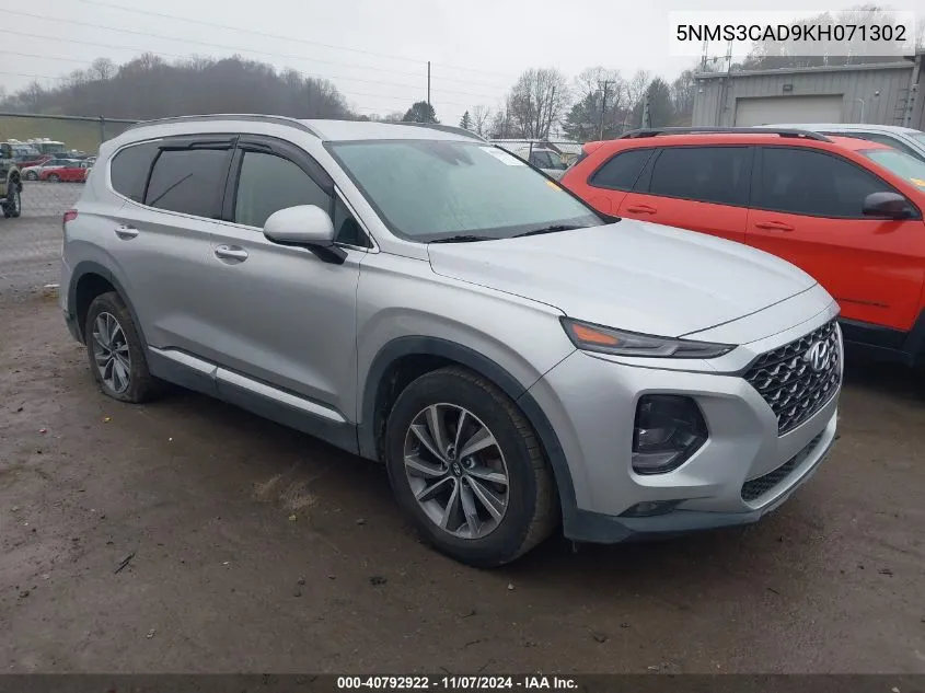 2019 Hyundai Santa Fe Sel Plus VIN: 5NMS3CAD9KH071302 Lot: 40792922