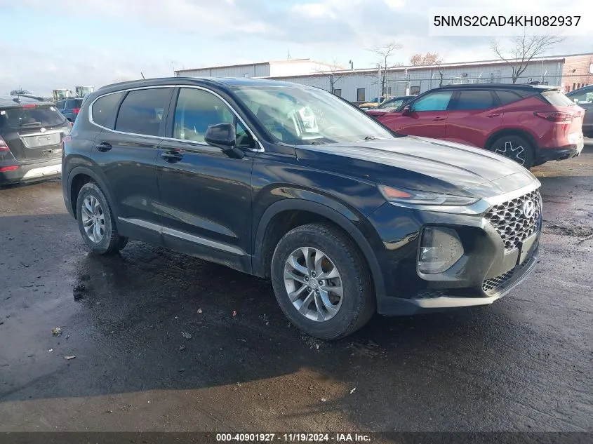 2019 Hyundai Santa Fe Se VIN: 5NMS2CAD4KH082937 Lot: 40901927