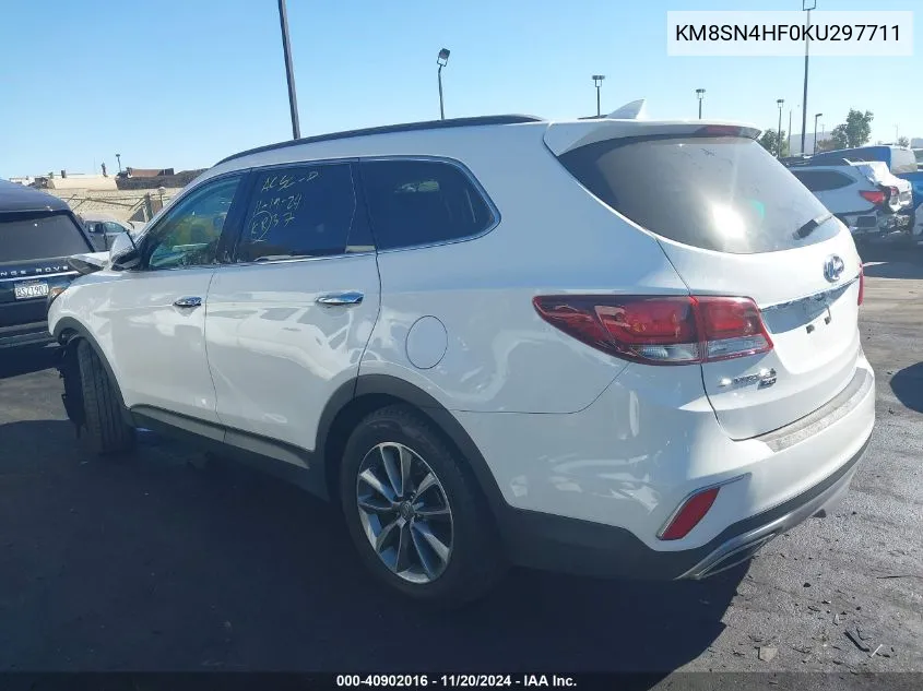 2019 Hyundai Santa Fe Xl Se VIN: KM8SN4HF0KU297711 Lot: 40902016