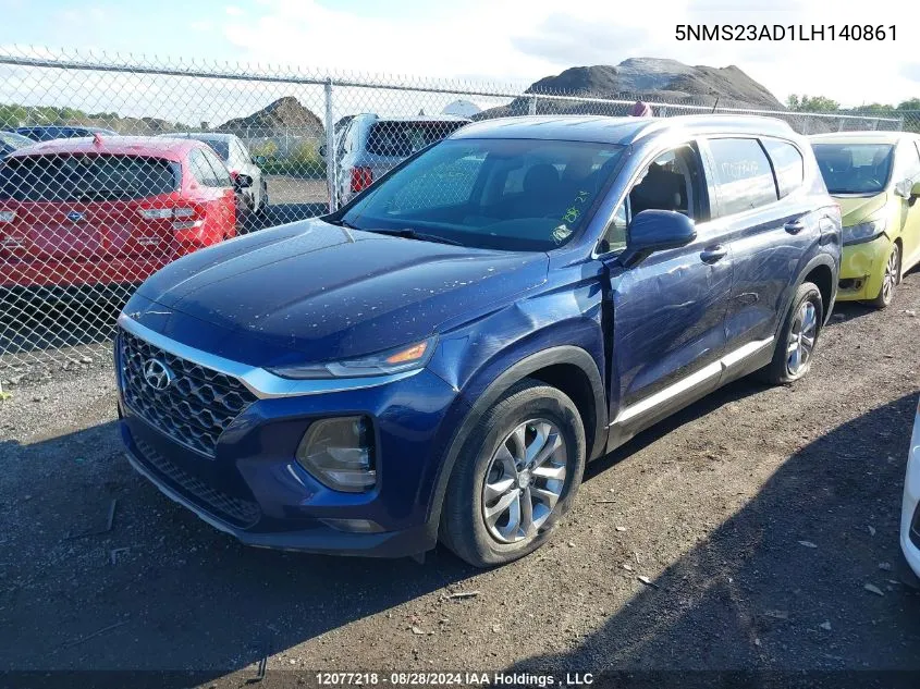 2020 Hyundai Santa Fe Essential Fwd VIN: 5NMS23AD1LH140861 Lot: 12077218