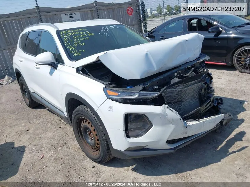 2020 Hyundai Santa Fe Se VIN: 5NMS2CAD7LH237207 Lot: 12079412