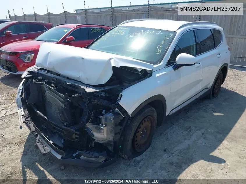 2020 Hyundai Santa Fe Se VIN: 5NMS2CAD7LH237207 Lot: 12079412