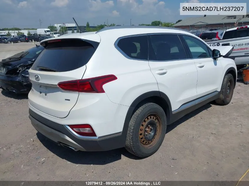 5NMS2CAD7LH237207 2020 Hyundai Santa Fe Se