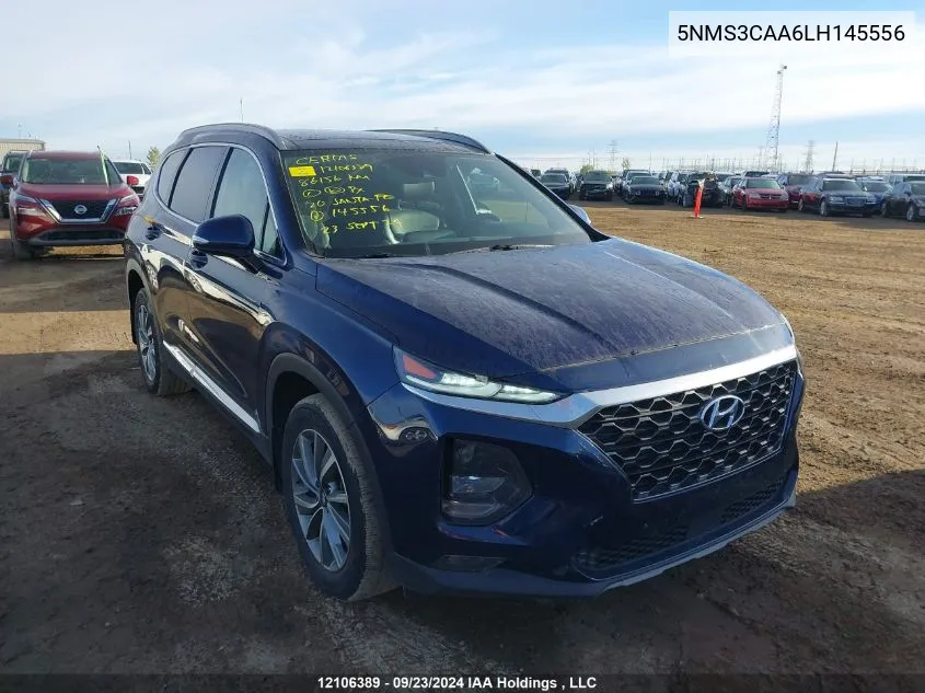 5NMS3CAA6LH145556 2020 Hyundai Santa Fe Preferred Turbo Awd With Sun And Leather Package