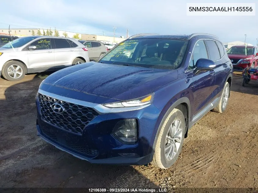 2020 Hyundai Santa Fe Preferred Turbo Awd With Sun And Leather Package VIN: 5NMS3CAA6LH145556 Lot: 12106389