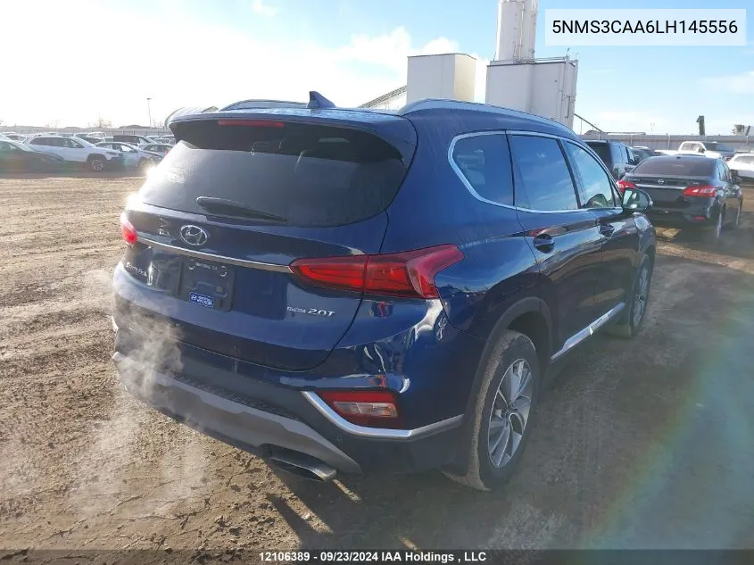 2020 Hyundai Santa Fe Preferred Turbo Awd With Sun And Leather Package VIN: 5NMS3CAA6LH145556 Lot: 12106389