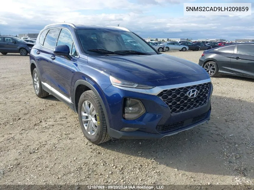 2020 Hyundai Santa Fe Se VIN: 5NMS2CAD9LH209859 Lot: 12107069