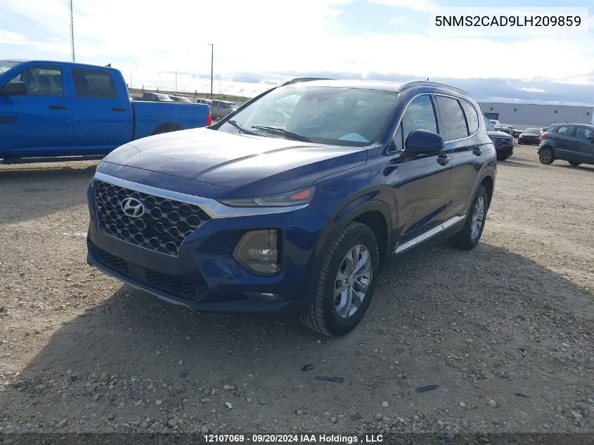 2020 Hyundai Santa Fe Se VIN: 5NMS2CAD9LH209859 Lot: 12107069