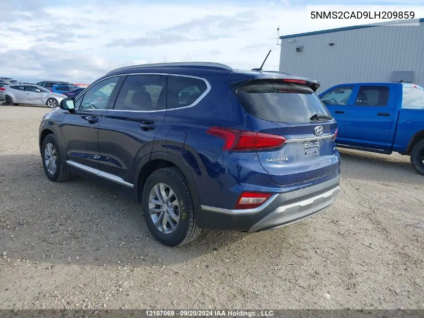 2020 Hyundai Santa Fe Se VIN: 5NMS2CAD9LH209859 Lot: 12107069