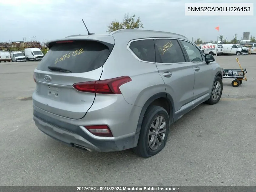 2020 Hyundai Santa Fe Essential VIN: 5NMS2CAD0LH226453 Lot: 20176152