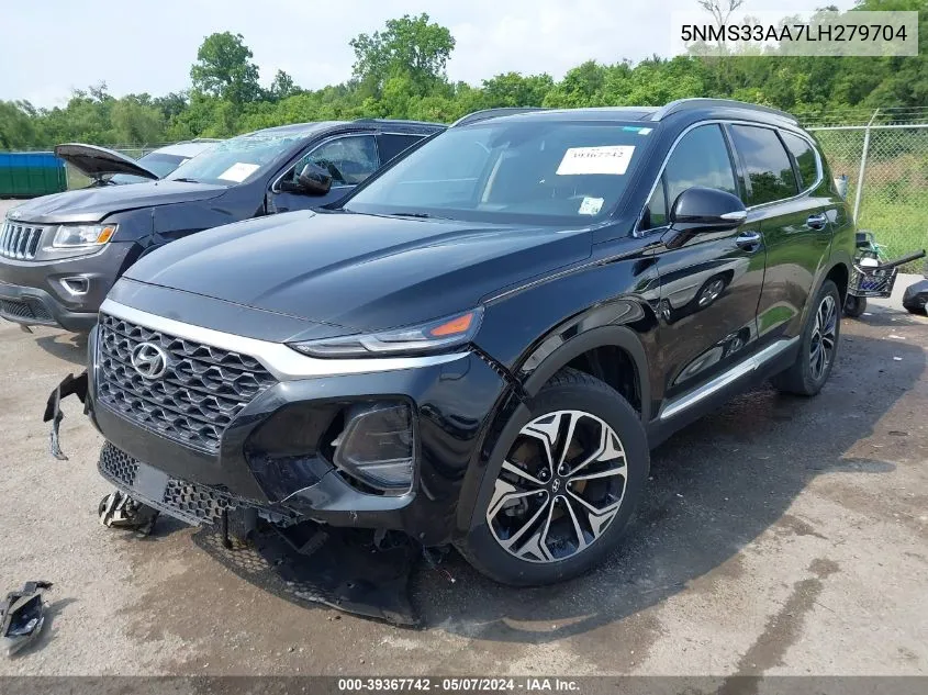 2020 Hyundai Santa Fe Sel 2.0T VIN: 5NMS33AA7LH279704 Lot: 39367742