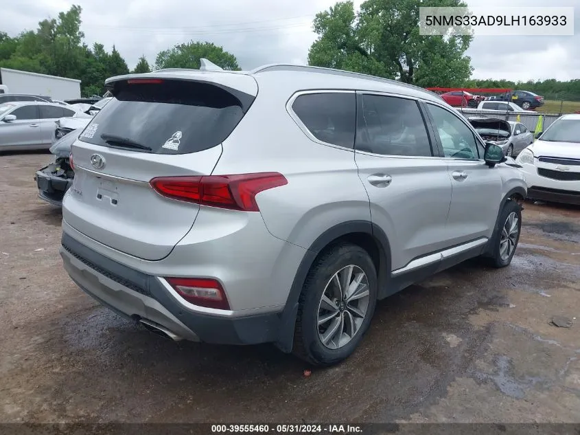 5NMS33AD9LH163933 2020 Hyundai Santa Fe Sel